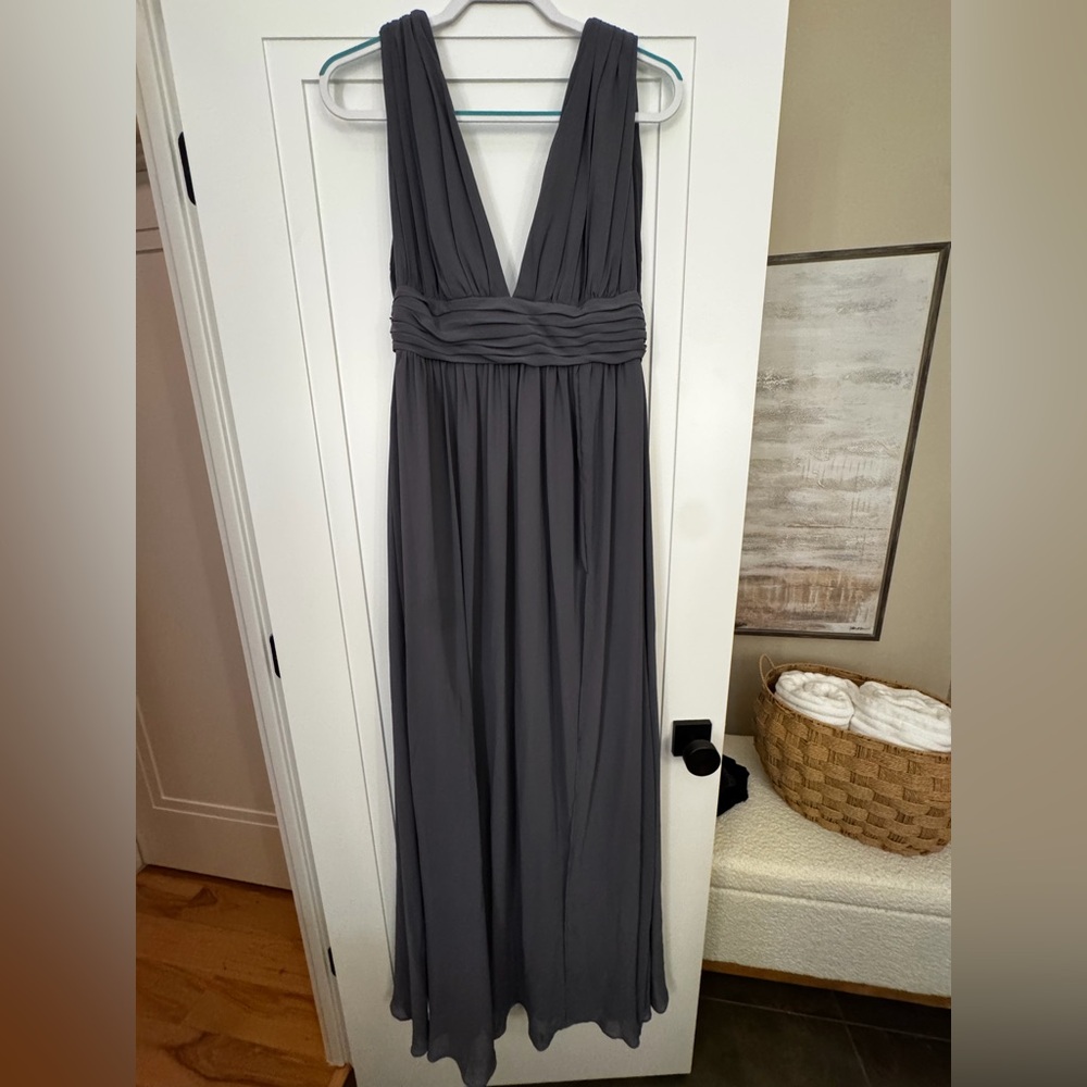 Elegant Gray Evening Gown